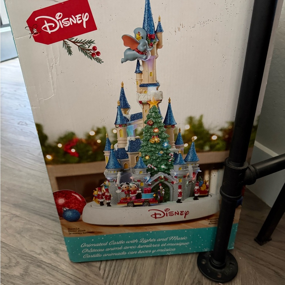 Disney Castle with Blue and Gold Accents